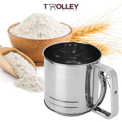 Flour Sifter Triple Mesh - Stainless Steel