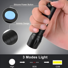 2-in-1 Mini portable Torch - USB Charging