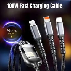 100W 3-in-1 Charging Cable - With Free Delivery