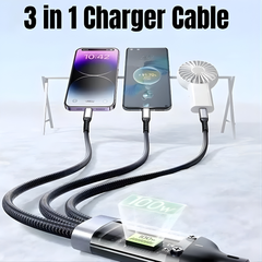 100W 3-in-1 Charging Cable - With Free Delivery