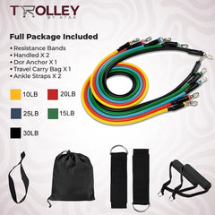 5-in-1 Portable Resistance Bands Set - Full Body Workout Kit