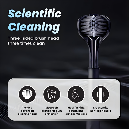 Buy 1 Get 1 Free - 3 Sided Deep Clean Toothbrush Triple Action Oral Care by Trolley