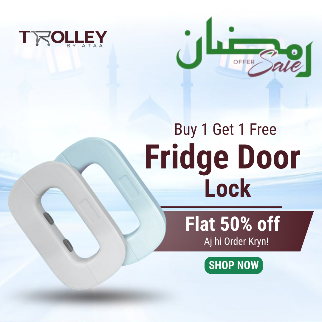 Buy 1 Get 1 FREE – Double Button Fridge & Cabinet Door Lock | Free Delivery